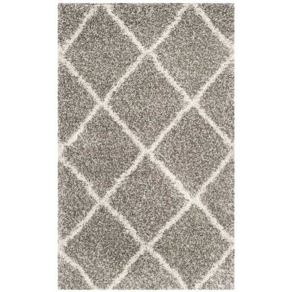 Duhon Shag Gray/Ivory Area Rug & Reviews AllModern
